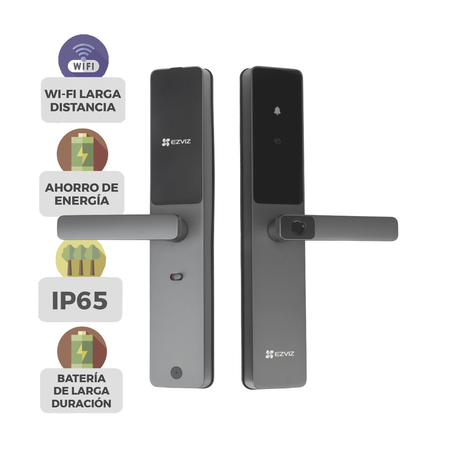 Cerradura Inteligente / Wi-Fi / Bluetooth  / Códigos Temporales Para Visitantes / Lectura de Huella / Lectura de Tag / C