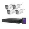 Kit TurboHD 1080p + SSD 1 TB / DVR 4 Canales / 4 Cámaras Bala ColorVu con Micrófono Integrado / Fuente de Poder / Acceso