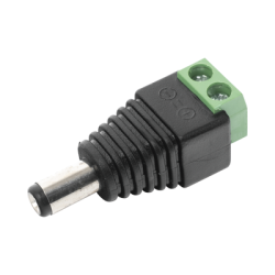 Adaptador Macho Tipo Jack de 3.5 mm (0.14 Pulgadas) Polarizado de 12 Vcc / Terminales Tipo Tornillo / Polarizado (+/-) /