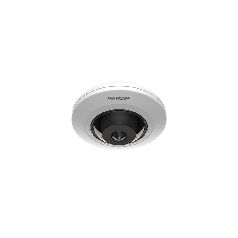 Mini Fisheye IP 5 Megapixel / Panorámica 180° - 360° / 8 mts IR / Interior / PoE / HEOP / ACUSENSE / Detección Facial / 