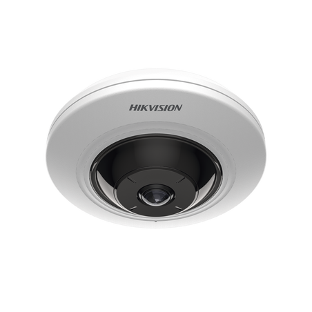 Mini Fisheye IP 5 Megapixel / Panorámica 180° - 360° / 8 mts IR / Interior / PoE / HEOP / ACUSENSE / Detección Facial / 