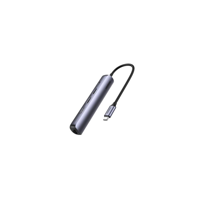 HUB USB-C (Docking Station) 5 en 1 | Ultra Delgado | 2 USB-A 3.1 a (5 Gbps) | HDMI 4K@60Hz | RJ45 (Gigabit Ethernet) | U