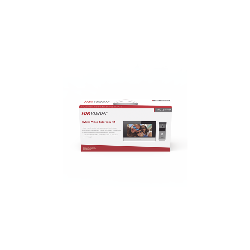Kit de Videoportero Analógico de Metal / IP a 4 Hilos con Función de Llamada a App Hik-Connect / Monitor se Conecta a In