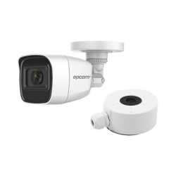KIT DE CÁMARA + MONTAJE / Cámara Bala TURBOHD 2 Megapixel (1080p) / Gran Angular 106° / Lente 2.8 mm / 25 mts IR EXIR / 