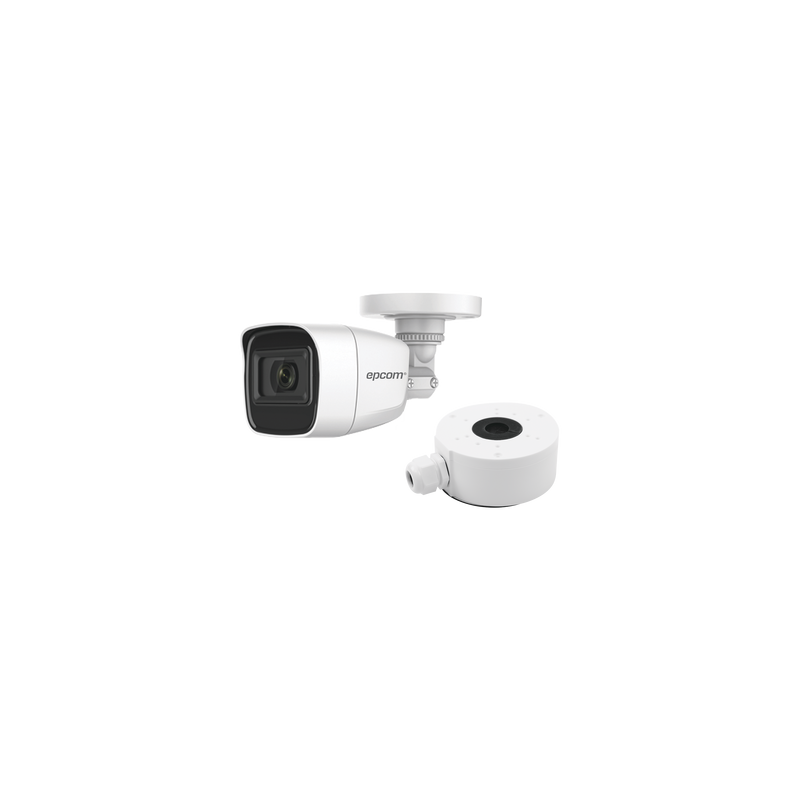 KIT DE CÁMARA + MONTAJE / Cámara Bala TURBOHD 2 Megapixel (1080p) / Gran Angular 106° / Lente 2.8 mm / 25 mts IR EXIR / 
