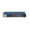 Switch PoE+ / No Administrable / 16 Puertos 10/100 Mbps PoE+ / 2 Puertos 1000 Mbps Uplink / 1 Puerto SFP Uplink / Modo E