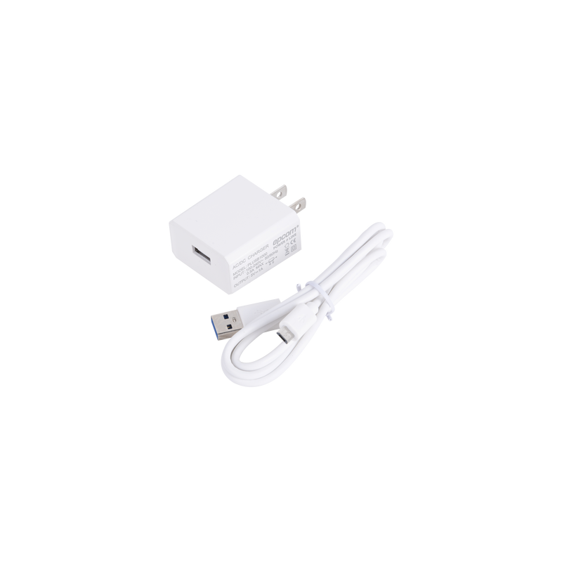 Cargador Micro-USB Profesional de 1 Puerto / 5 VCC / 1 Amper Para Smartphones y Tablets / Voltaje de Entrada de 100-240 