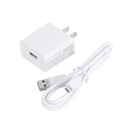 Cargador Micro-USB Profesional de 1 Puerto / 5 VCC / 1 Amper Para Smartphones y Tablets / Voltaje de Entrada de 100-240 