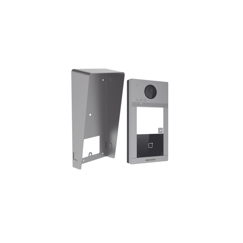 Kit Videoportero + Carcasa protectora IP 2 Megapixel / Llamada y Apertura Remota desde App Hik-Connect / PoE / Exterior 