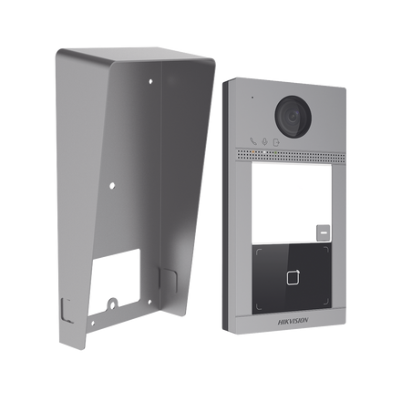 Kit Videoportero + Carcasa protectora IP 2 Megapixel / Llamada y Apertura Remota desde App Hik-Connect / PoE / Exterior 