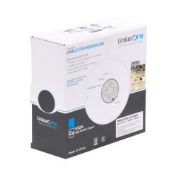 Bobina de Cable de 100 Metros (328.08 Pies), Cat5e, 24 AWG, Color Gris, UL, para Aplicaciones en Videovigilancia, Redes 