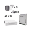 KIT TurboHD 1080p / DVR 8 Canales con audio por coaxitron / 8 Cámaras con Micrófono Integrado 101° Visión/  luz blanca +