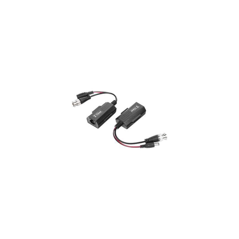 Kit de transceptores activos con conector para alimentación (12V/24Vcc/AC) TurboHD para aplicaciones de video por UTP Ca