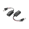 Kit de transceptores activos con conector para alimentación (12V/24Vcc/AC) TurboHD para aplicaciones de video por UTP Ca