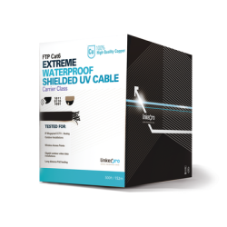 Bobina de 152.5 Metros (500 Pies) Cat6+ Calibre 23 Exterior Blindado Tipo FTP Para Climas Extremos, UL Para Aplicaciones
