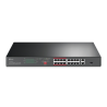 Switch PoE+ no Administrable 16 puertos 10/100 Mbps + 2 puertos 10/100/1000 Mbps + 1 puerto SFP, 8 puertos Extensor PoE 