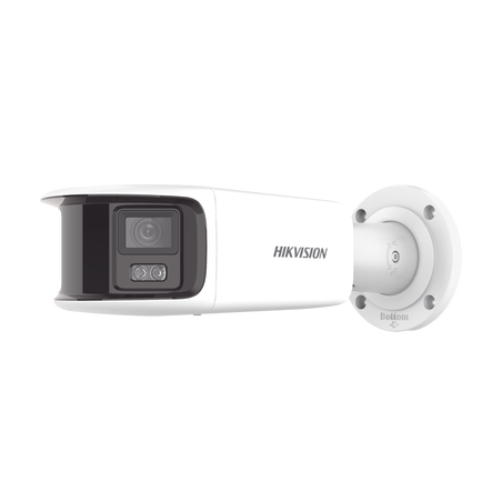 [ PROTECCIÓN ACTIVA ] Bala IP Panorámica 8 Megapixel / 180° / Lente 4 mm / Imagen a Color 24/7 / PoE / WDR 130° / IP67 /