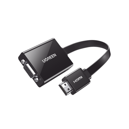 Adaptador HDMI a VGA / Resolución 1080P / Audio 3.5mm / Con Puerto Micro USB para Alimentación / Plug & Play / No Requie