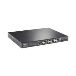 Switch L2+ Omada PoE+ / 24 Puertos PoE+ 10/100/1000 Mbps / 4 Puertos SFP 1G / 2 Puertos Consola (RJ45 y microUSB) / Admi