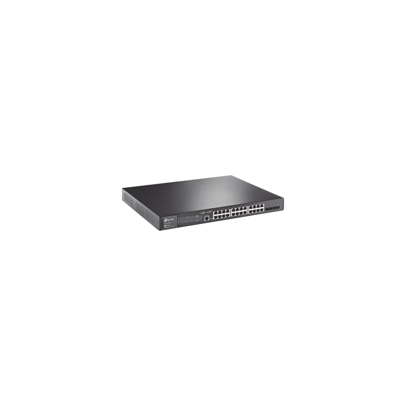 Switch L2+ Omada PoE+ / 24 Puertos PoE+ 10/100/1000 Mbps / 4 Puertos SFP 1G / 2 Puertos Consola (RJ45 y microUSB) / Admi