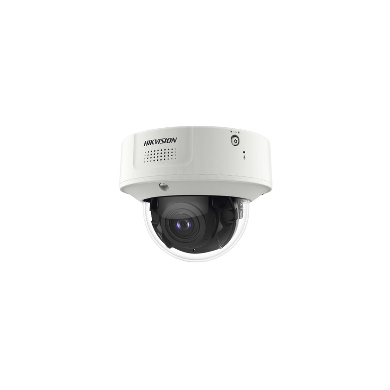 Domo IP 4 Megapixel / Lente Mot. 2.8 a 12 mm / 40 mts IR EXIR / IK10 / IP67 / H.265+ / WDR 140 dB / Captura Facial / Dee