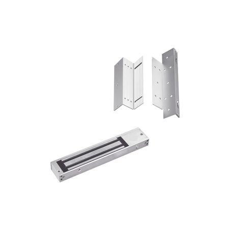 Kit para control de acceso incluye Chapa magnética de 600Lbs / Montajes L y Z 
