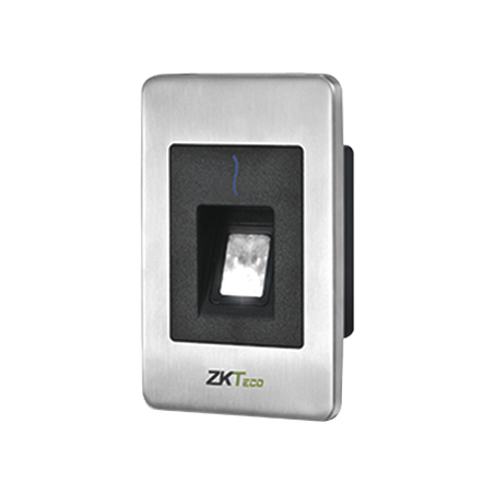 Lector Esclavo de Huella y Proximidad / RS-485 / IP65 / Acero Inoxidable / Exterior / ZKFinger VX10.0