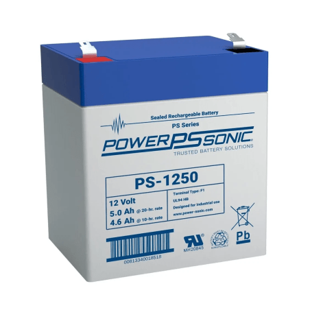 Batería 12V, 5.0AH, Para Respaldo, Tecnologías AGM/VRLA, 5 Años Vida Útil, Terminales F2, Reconocida UL 
