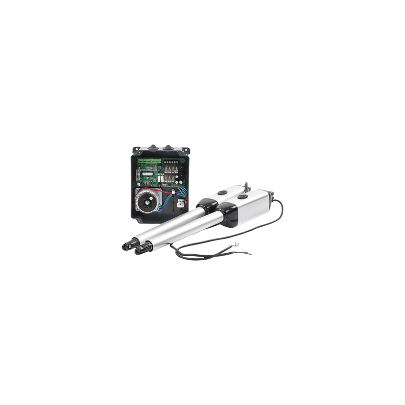 Kit de brazos para automatizar portones vehiculares abatibles de 2 hojas/ 3 Mts / 300 Kg / Uso solo residencial / Compat