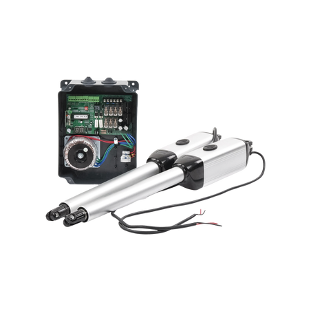 Kit de brazos para automatizar portones vehiculares abatibles de 2 hojas/ 3 Mts / 300 Kg / Uso solo residencial / Compat