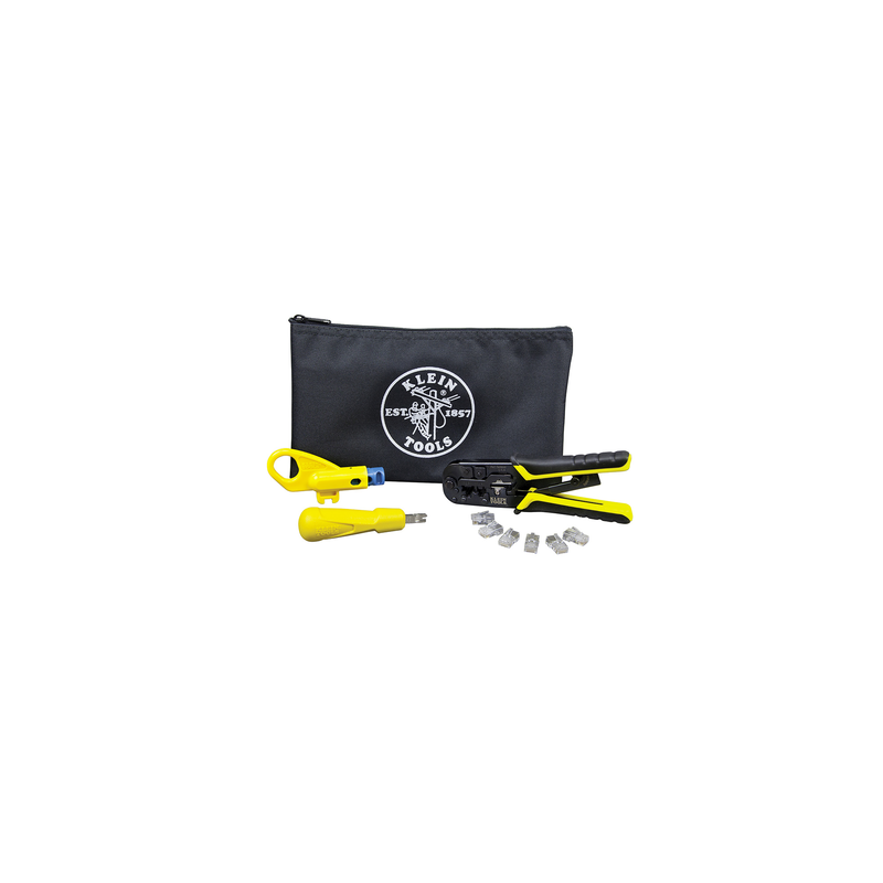 Kit de Instalación de cable UTP con Estuche (Desforrador + Ponchadora + Ponchadora 110).