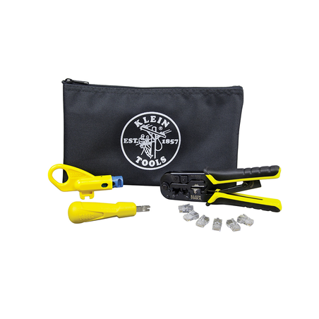 Kit de Instalación de cable UTP con Estuche (Desforrador + Ponchadora + Ponchadora 110).