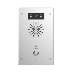 Video Intercomunicador IP, 2 líneas SIP, 2 relevadores con botón para llamada, Onvif, anti-vandálico, PoE, IP65 e IK10, 