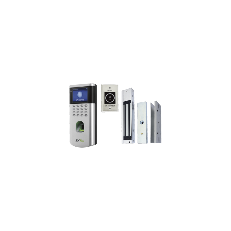 Kit Control de Acceso / Lector Huella y Tarjeta 125 kHz / 1,500 Huellas 5,000 Tarjetas / TCP/IP PUSH / Chapa Magnética