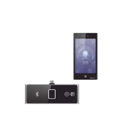 Terminal Facial Min Moe WiFi con pantalla de 7" y Lector de Huellas, Códigos QR y Bluetooth /  Exterior IP65 / 10,000 ro