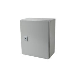 Gabinete de Acero IP66 Uso en Intemperie (250 x 300 x 150 mm) con Placa Trasera Interior Metálica y Compuerta Inferior A