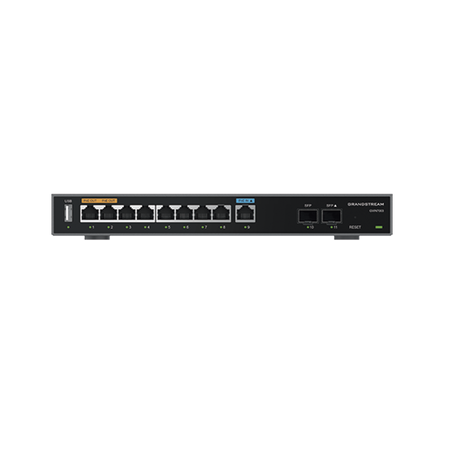 Router Gigabit VPN / Balanceador de cargas / 60,000 sesiones NAT /  9 puertos 10/100/1000 Mbps + 2 puertos SFP (WAN/LAN)