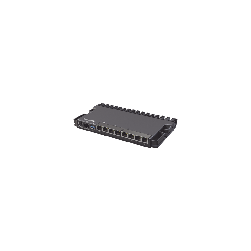 (RB5009UG+S+IN) RouterBoard, CPU 4 Núcleos, 8 Puertos Gigabit, 1 SFP+, Solo RouterOS v7