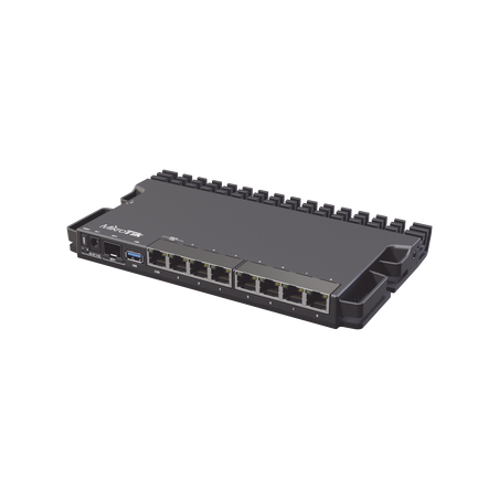 (RB5009UG+S+IN) RouterBoard, CPU 4 Núcleos, 8 Puertos Gigabit, 1 SFP+, Solo RouterOS v7