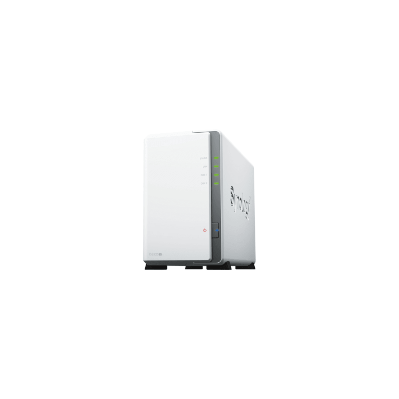 NAS DiskStation DS223j | 2 Bahías | CPU Realtek RTD1619B 1.7 GHz | 1 GB DDR4 | Puerto 1GbE RJ-45 | USB 3.2 Gen 1 | Compa