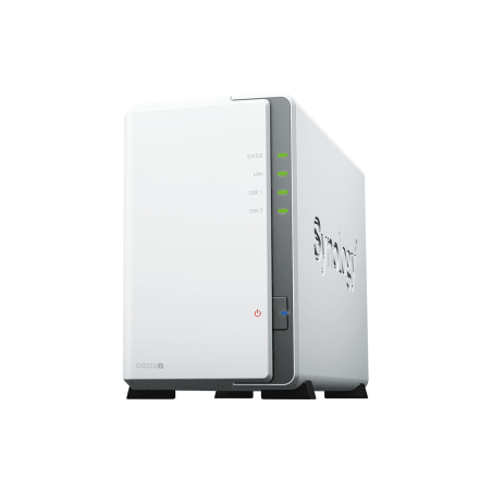 NAS DiskStation DS223j | 2 Bahías | CPU Realtek RTD1619B 1.7 GHz | 1 GB DDR4 | Puerto 1GbE RJ-45 | USB 3.2 Gen 1 | Compa