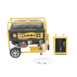 Generador a Gasolina / Planta de Emergencia con Encendido Automático, 6.5KW, 220Vac 2 Fases, Jaula con Ruedas para Fácil