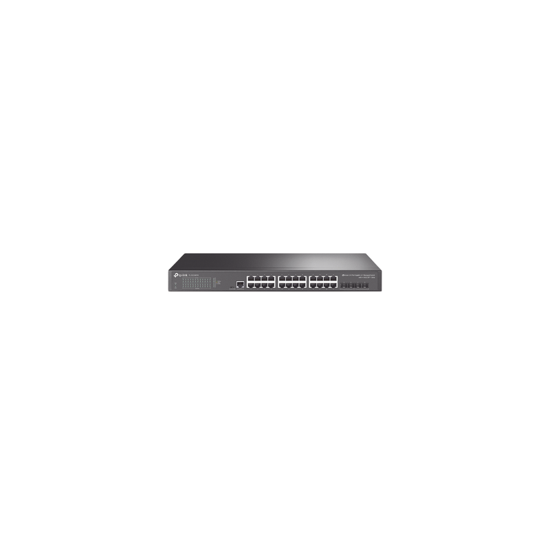 Switch Omada SDN Administrable / 24 puertos Gigabit y 4 puertos SFP+ / Funciones sFlow, QinQ y QoS / Administración cent