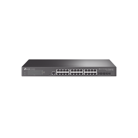 Switch Omada SDN Administrable / 24 puertos Gigabit y 4 puertos SFP+ / Funciones sFlow, QinQ y QoS / Administración cent