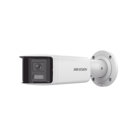 [FlexVu] [PROTECCIÓN ACTIVA] Bala IP Panorámica 4 Megapixel / 2 Lentes 2.8 mm (180°) / Imagen a Color 24/7 (ColorVu) / P