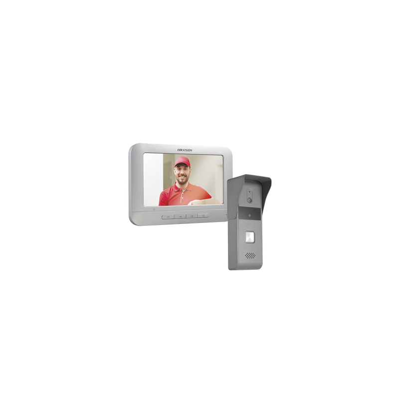 Kit de Videoportero Analógico con Pantalla LCD a Color de 7" / Frente de Calle para Exterior IP65 / Salida de Relevador 